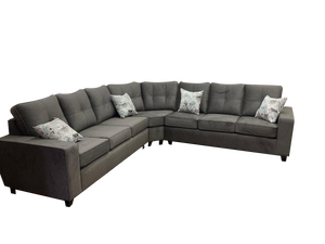 Casa Leather custom 6 seater sectional sofa